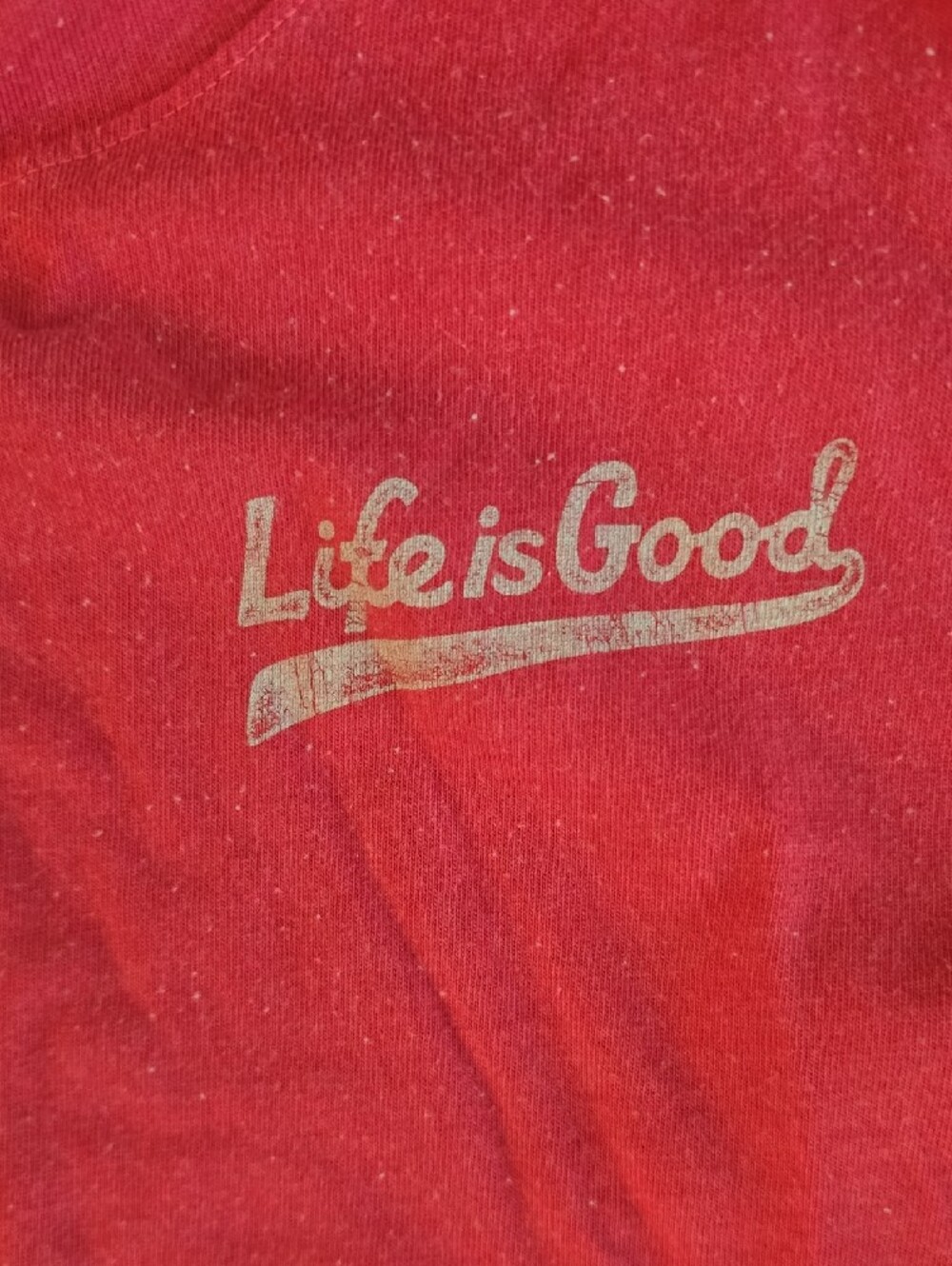 Life Is Good Men's Heather Red Hoodie - Picture 3 of 4